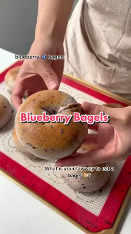 Blueberry bagels. #bagel #bagels #blueberry #blueberrybagels #bagelrecipe #Recipe #fyp #viralvideo #viraltiktok #baking #cooking 