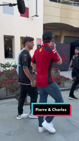 Pierre & Charles 🥺  #Alpine #BahrainGP #pierregasly #charlesleclerc 