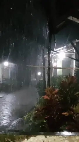Hujan Deras Malam Hari Di Desa Sami #hujan #rain #fyp 
