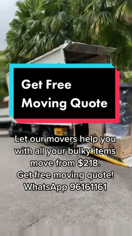 Half lorry load: $218 Nett Full lorry load: $328 Nett Free boxes & On-site Visit. Services: 🎖Relocation Service (Residential/Commercial) 🎖Disposal Services 🎖International Packing 🎖Storage Solutions 🎖Piano Specialist - - - - - - - - - - - - - - - - - - - - - - - - - WhatsApp: 96161161  #movers #sgmover #singapore #fyp #homemovers 