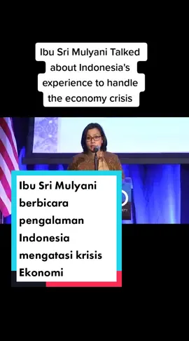 Ibu Sri Mulyani berbicara pengalaman Indonesia mengatasi krisis Indonesia di forum USINDO. #srimulyani #englishspeech #economycrisis #financialcrisis #indonesia #crisis #imf #worldbank #usindo #srimulyaniindrawati #financial #finacialliteracy #bailout #krisisekonomi 