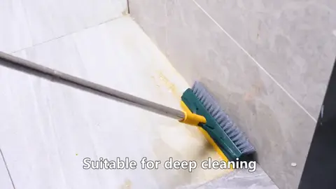 2 In 1 Floor Scrub Brush Wiper Rotating With Long Handle