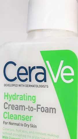 CERAVE HYDRATING CREAM TO FOAM CLEANSER @cerave 