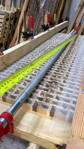 An even more massive board glue up #woodworking #woodwork #woodshop #woodworker #cuttingboard #servingboard #forsale #customwoodwork #awesome #insane 