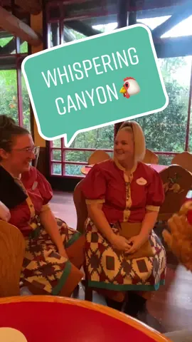Replying to @puppetshack #disneyworld #MrsChickers at #whisperingcanyoncafe thanks to these fun #castmembers audience 