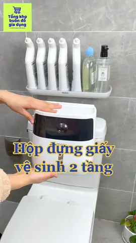 Hộp đựng giấy vệ sinh 2 tầng tiện dụng cho mọi gia đình . #giadungthongminh #hopgiayvesinh 