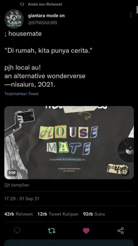 belum bisa moveon #housemate #alternativeuniverse #aulokal #autreasure 