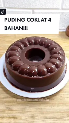 Puding coklat 4 bahan .. Enak & Nyoklat banget!!!!  #Fyp #pudingcoklat #tiktoksfood 