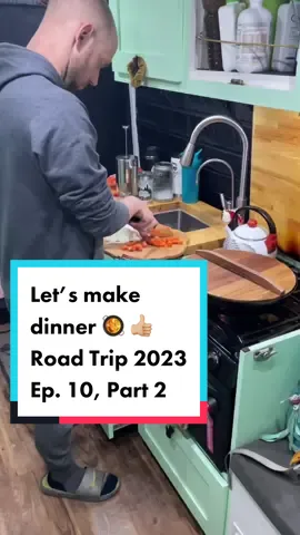 Cooking dinner in our home… well VAN 🚐 #dayinmylife #vanlife #vanlifecouples #vancat #bakercat #campervan #camperliving #tinykitchen #rvlifestyle 