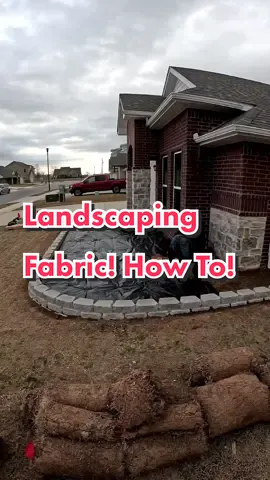 How to Install Landscaping Fabric! Very Simple! #flowerbed #lawntok #landscape #fabric 