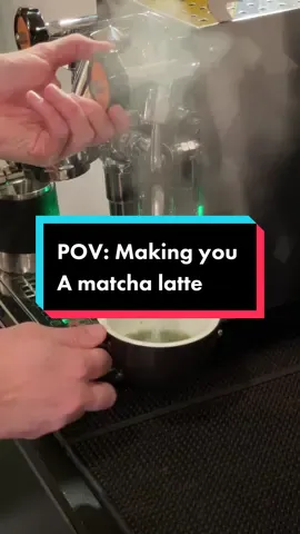 POV: making you a matcha latte :) #matcha #espressomachine #coffeetiktok #relaxing #vibes 