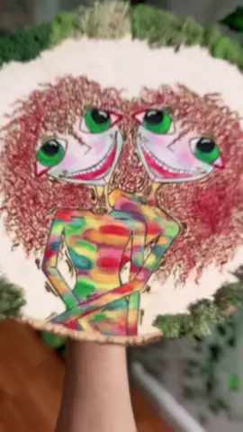 Wood burning art 😵‍💫✨ #trippyart 