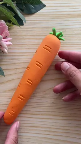 Satisfying making carrot from plasticine clay #fyp 