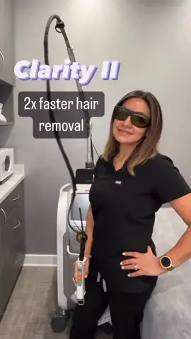 ⭐️Lutronic Clarity II⭐️ Experience a new advanced technology, real power, real results 💫 ❓What is it? ⭐️ The Lutronic Clarity™ II dual wavelength laser system enables comfortable, effective, high-speed laser hair removal, as well as pigment correction and removal of vascular lesions in all skin types.  ⭐️ Benefits of Clarity II Treatments⭐️  ✅ One of the few lasers that is safe for nearly every skin type, ranging from light to dark ✅ Effective facial rejuvenation treats and removes nail fungus ✅ Treats the full spectrum of hair colors ✅ Comfortable and Quick treatments ✅ Fewer laser treatments required ❓Is the Clarity laser painful? 🫰🏼 The Clarity laser features a built-in cooling mechanism that activates after each laser pulse. This cooling feature dissipates heat and protects the skin while also maintaining optimal comfort. The device applicator also has a large spot-size and quick-pulse technology that work together to expedite the effects of treatment so each session is quick and comfortable. ❤️ BOOK YOUR APPOINTMENT TODAY 🫶🏼 ##laserhairremoval##laserskinresurfacing##medspa##fillers##skincareroutine##lasertreatment##clarity##nohairdontcare#skinhealth