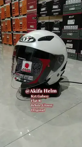 New #Helm #Kyt #kytgalaxyflatr White glossy Size M L XL SNI DOT #fyp #fypシ #viral #Akifahelm Tlp 087752111261 #Doublevisor