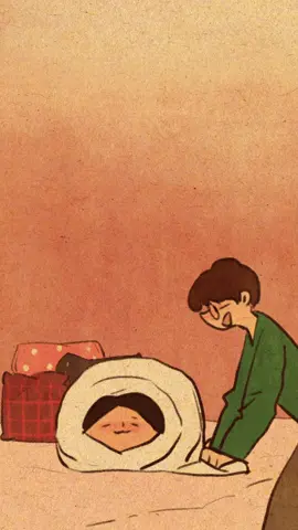 Accidental morning kiss! 😘😘😘 #puuung #animation #couple 