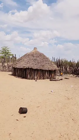 Would you vacation here and sleep in this hut?  #villagelife #backtobasics #natureliving #namibia #namibiantiktok 