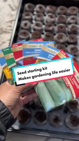Starting seeds doesn’t need to be complicated. Today I am sharing the seed-starting kits that will make gardening life easier.  You see in this reel that I am using the Jiffy starter tray, which provides organic peat pellets and is easy to use. Just pour the warm water and wait until it is expanded. Then start sowing seeds.  I am sowing some peppers, Zucchini, flowers, and tomatoes. These vegetables are heat-loving plants. The heating mat helps improve germination, especially in peppers, eggplants, and tomatoes.  Here are a few things you can do after sowing seeds. 1. Keep the soil/peat pellets moist but not soggy. 2. Check on them daily, and don’t let the soil dry out. 3. Keep the light close to the top of the seedlings, about 2-4 inches away from the light. Seeds need light to germinate. 5. Once the seeds are germinated, turn off the heat mat and remove the seedling dome. This can be a bit tricky since all the seeds don’t germinate simultaneously. I would recommend grouping heat-loving seeds together. Keep the light close to the seedlings; this helps prevent leggy seedlings. 6. Once the seedlings have 2-3 true leaves set or the soil dries out quickly, it’s time to pot up.  7. Again, keeping the soil moist but not soggy and light is still critical. Make sure to adjust it accordingly.  I hope you find this reel helpful and hope you all succeed in sowing seeds. Have a great season!  If you are interested in using a seed starting kit, check out the link in my bio. Or follow the link below:  Link: http://bit.ly/3K9tCIT Promo Code: LOVE15 Happy Gardening  #FerryMorse, #Jiffy #ad #sponsored #gardening #springseason2023 