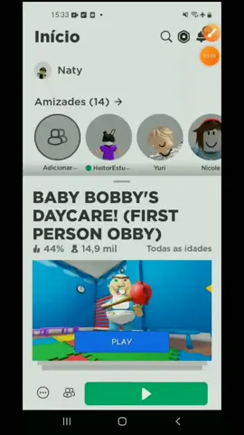 JOGANDO BABY BOBBY'S PART:1 DIFICULDADE:RECÉM-NASCIDA#ROBLOX #baby #foryoupage 