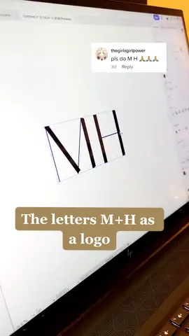 Design with us ✨ The letters M+H as a logo. An soft palette and sleek type details. What should we try next? 
 
 #logochallenge #branddesigner #designprocess #adobeillustrator
