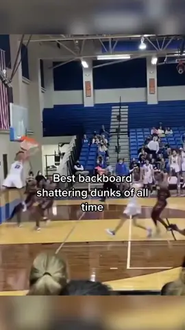 You gotta love a backboard shattering dunk 😳 #fyp #basketball #dunk #shatteredbackboard #foryou 