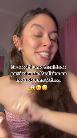 Porque eu escolhi uma faculdade particular de medicina ao invés de uma federal!! 😳 #medbulando #medicina #aprovação 