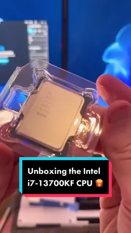 Unboxing the @Intel Gaming  i7-13700KF CPU. #unboxing #fyp #techtok #streamersetup #battlestations #pcbuild #pcbuilding #gaminggear #gaming @Intel Corporation 
