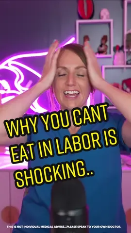 Why you can’t eat in labor is SHOCKING. 🤯 full breakdown on YT. #birthpractice #pregnancy #evidencebasedbirth 