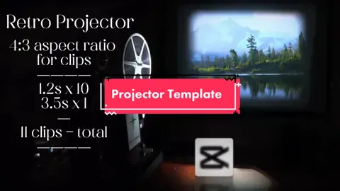 Old school projector template. #capcuttemplate #template #advancedediting #discordtiktok #projector #vintageeffect #capcutmaster😎 