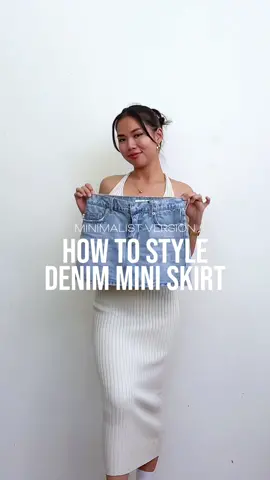 styling a denim mini skirt in a minimalist way 🤌🏻🖤 #minimalist #closetessentials #capsulewardrobe #outfitideas #outfit #outfitinspo #outfits #outfitoftheday #outfitstyle #minimalistfashion #aesthetic #TikTokFashion 