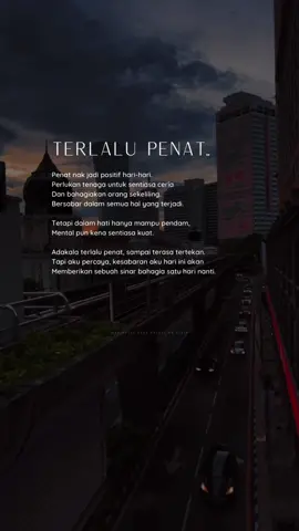 Untuk kamu yang merasakan sedih. Terima kasih untuk kembali tersenyum. Terima kasih untuk kembali membangun harapan baru kepadaNya. Bahwa segala sesuatu ujian di dunia ini pasti akan ada akhirnya. Dan segala ujian kehidupan ini hanya memerlukan sabar yang meluas. Terima kasih untuk tidak bimbang pada hal-hal yang seringkali membuat orang jatuh dan enggan kembali. Terima kasih untuk kamu, jiwa-jiwa yang setiap kali merasakan kecewa, engkau pulangkan perasaan itu kepada Allaah Azza Wa Jallaa. 💗 #allah #xyzbca #sadstory #sadvibes🥀 #sadness #sadquotes #viral #doa #bermanfaat #berguna #katakatamutiara #kongsiilmu #katakatasedihkecewa #katakakatamotivasi #katakatahikmah #fyp #fypシ 