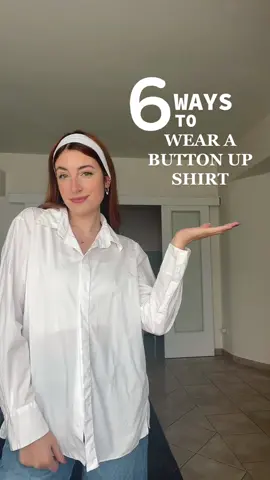 I think 1 and 4 are my faves, wbu?💘 #6waystowear #differentwaystowearbuttondowns #fashionhacksyouneed #fashiontiktok 