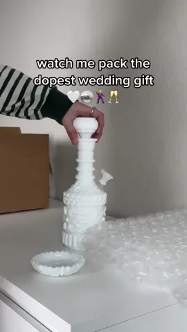 cheers to the lucky couple 🤍 #weddinggift #funcouple #fyp #weddingtok #bridalgift 