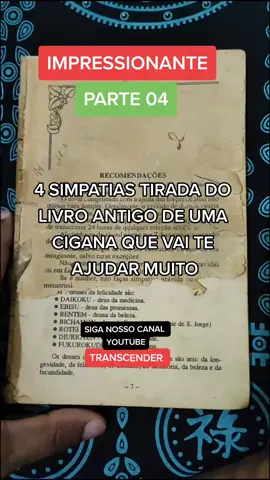 4 SIMPATIAS TIRADA DO LIVRO DA CIGANA QUE VAI TE AJUDAR MUITO. #simpatiasdeamor #livrocigano #simpatiaamorosa #atrairdinheiro #ritualdeamor 
