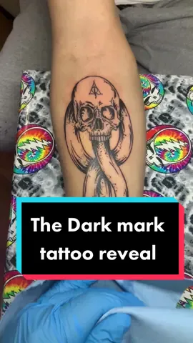 The dark mark #Tattoo #fyp #foryoupage #selftaught #tattooideas #stencilpeel #thedarkmark #harrypotter #harrypottertiktok 