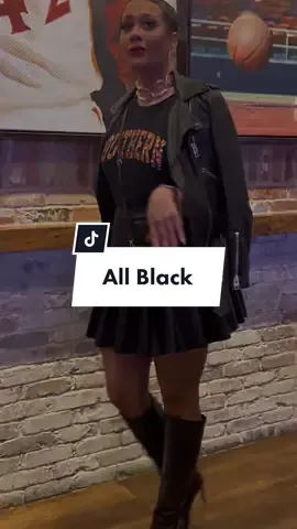 HBCU night @ the Hawks Game.  #blackgirltiktok #hbcupride #foryou #foryoupage #fyp #outfitinspo #OOTD #outfitinspired #allblackoutfit #allblackeverything #allsaintsjacket #kneehighbootsoutfit #divineninegreeks #d9greeks #southernuniversity #atlantahawks #thingstodoinatlanta #1908 #aka1908 #hbcunight #hbcugrads #hbcugrad   #alphakappaalpha💕💚  #blackbikerchicks #bikerjacketstyling #pleatedskirtoutfits #cheerleaderskirt 