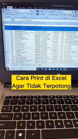 Cara Print di Excel Agar Tidak Terpotong  #tipsexcel #tutorialexcel #edit #excel #msexcel