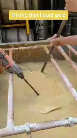 Mashing in the corn for our smokey whiskey. #craft #distillery #fishhawk #corn #whiskey #maker #dunnellon 