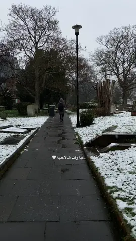 🤍❄️ #foryou #fyp #لندن #ثلج #ماجد_المهندس 