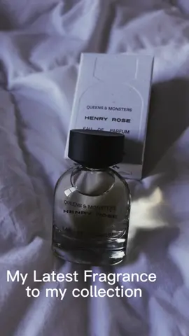 The latest addition to my fragrance collection. @Henry Rose’s Queens and Monsters. A warm and woody scent with a touch of whitr floral in the base. Definitely going to be wearign this in the spring! #fragrancetiktok #henryrose #queensandmonsters #scentoftheday #sotd #cleanfragrance #springscents #fragrancetok 