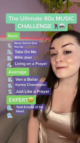 How did you do on this! #80smusic #80s #1980s #80saesthetic #80sthrowback #80srock #musicquiz #songquiz 