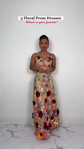 Which Floral Prom Dress is your fav? #spring #promdress #dressup #awbridal