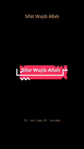 Sifat Wajib Allah #intidoa #doa #sifat20 #sifatallah #islam #fyp 