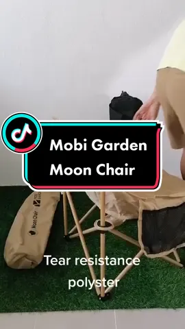 Mobi Garden Moon Chair. #mobigardenchair #moonchair #khakicolor #campinglife #campingchair #campinggear #fypp #gocamp 