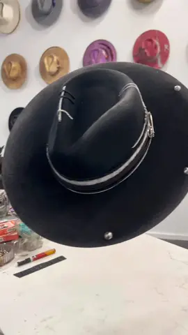 Meltong point #hatter #hat #hatmaker #customhat #custom #art #creative #nashville #nashvilletn #tn #tennessee #thingstodoinnashville #hatmaking #fashion #artist #painted #paint #creativeprocess #silver #chain #create 