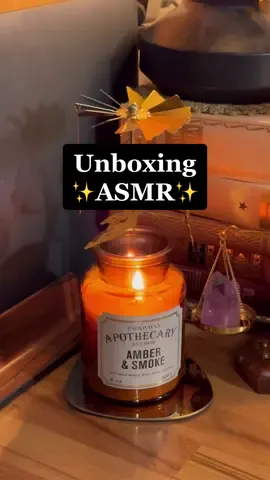 Life is too short to stop yourself from buying silly things ✨💜. #asmr #unpackingasmr #unboxingvideo #unboxing #mailunboxing #witchydecorations #witchydecor #witchtok #homedecor #candle #spinningwheel #spinningcandle 