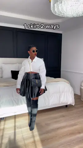 1 skirt 2 ways 💋  amazon skirt 🔗 in bi0 #fyp #foryou #amazonfinds #amazonmusthaves #OOTD #BlackTikTok 