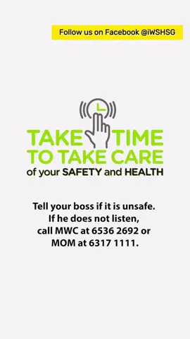Hear Chuan Jiang and Xing Chao share tips on how we can work safely around vehicles. Share this video with your migrant brothers. Follow us @iWSHSG Facebook page as we share more messages about working safely and healthily. #taketimetotakecare  #DidYouKnow #ourmigrantcommunity  #workplacesafetyawareness   #migrantworkerssingapore 