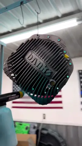 🎥braxton_lml laying down some amazing powder coating on this Banks Ram-Air Diff Cover. That color is killer! #bankspower #prismaticpowders #primatic