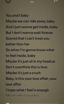 love affair #lyrics #lyricsvideo #foryou #foryoupage #fyp #viral #umi #loveaffair 